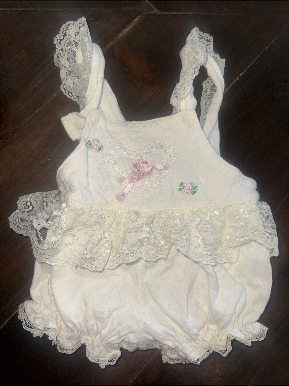Peek-a-babe Vintage Baby Lace Bubble 3-6 Months